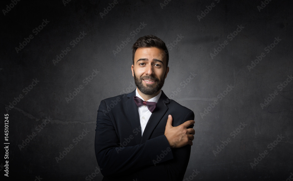 elegant man smiling elegant man smiling