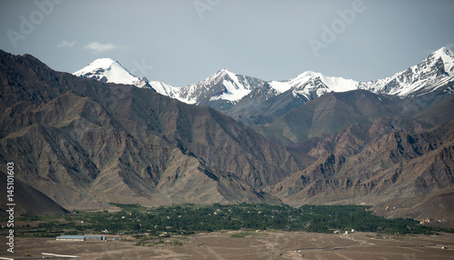View of  Mountain Range Landscape  Leh Ladakh   India