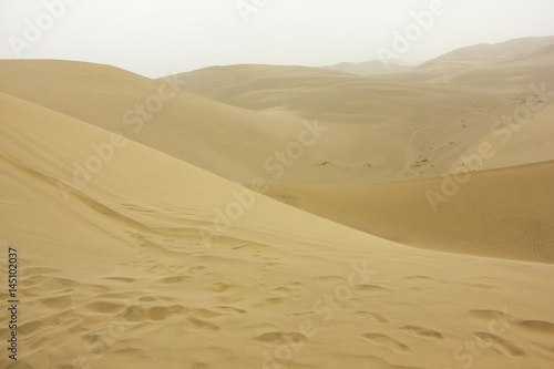 Sand dunes in Dunhuang  Gansu China