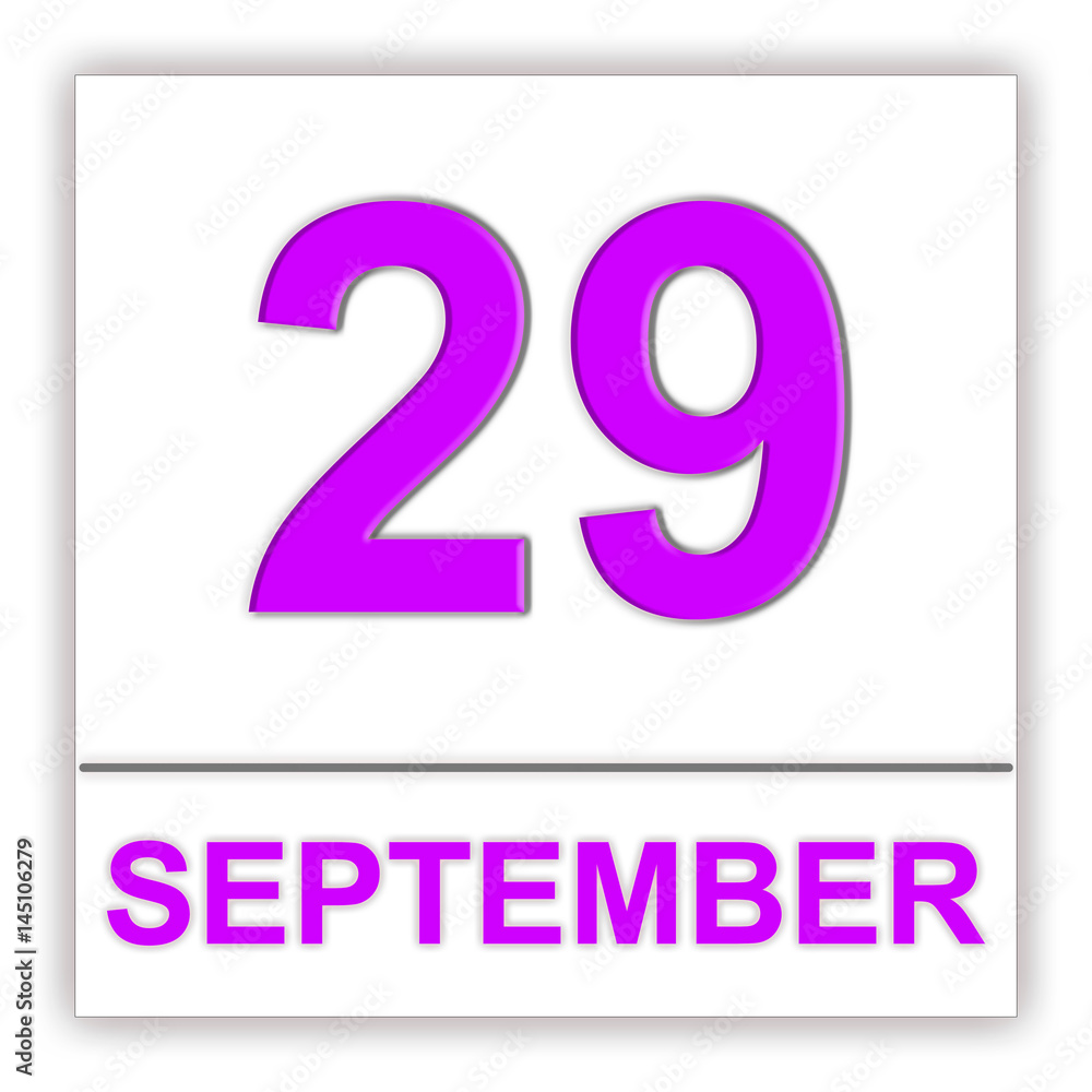 September 29. Day on the calendar. September 29. Day on the calendar.