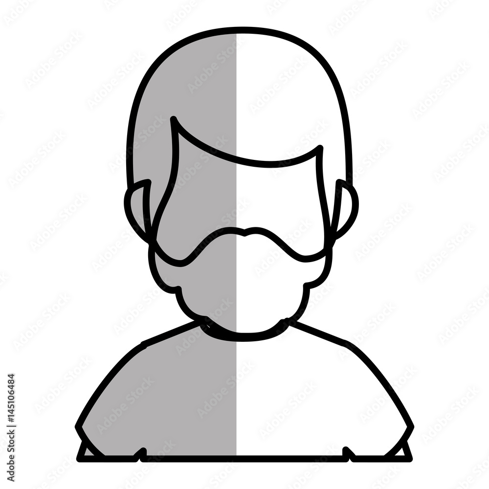 young man avatar character vector illustration design