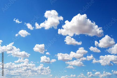 Blue sky with clouds background, Beautiful daylight natural sky composition.