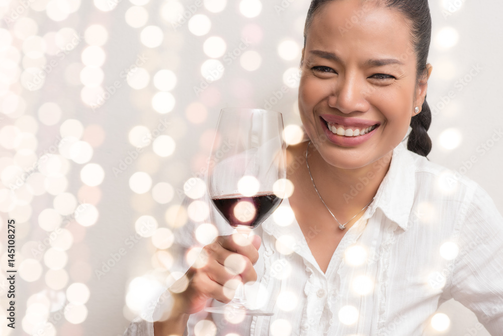 Beautiful woman celebrating with night light Beautiful woman celebrating with night light