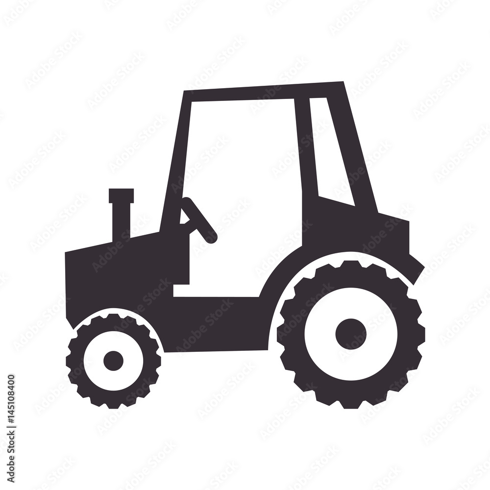 Naklejka premium tractor farm vehicle isolated icon vector illustration design