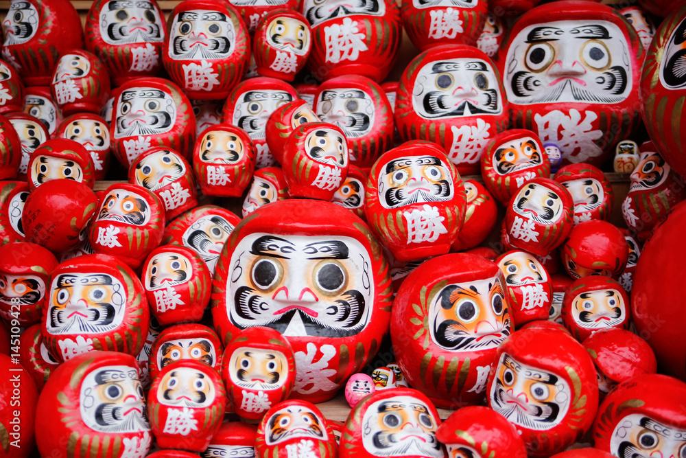 Fototapeta premium daruma or red-painted good-luck doll in Japan
