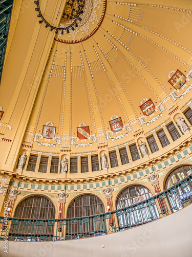 Historical dome of Prague Main Railway Station photo