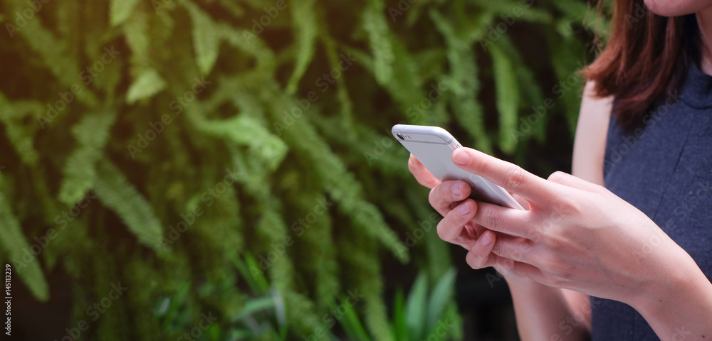 Close Up Woman S Hand Hold Mobile Phone Device Focus On Girl Work Play Read Call Text Type On Smartphone Concept Teen People Innovation Technology Telecommunication Teenager Reply Response Chatting Stock Photo Adobe Stock