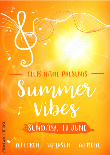 Summer vibes card. Vector illustration
