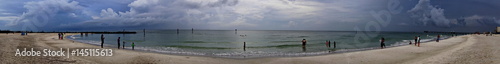 Panorama of the beach at Clearwater Florida