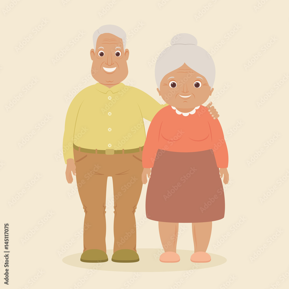 Happy smiling grandparents Happy smiling grandparents