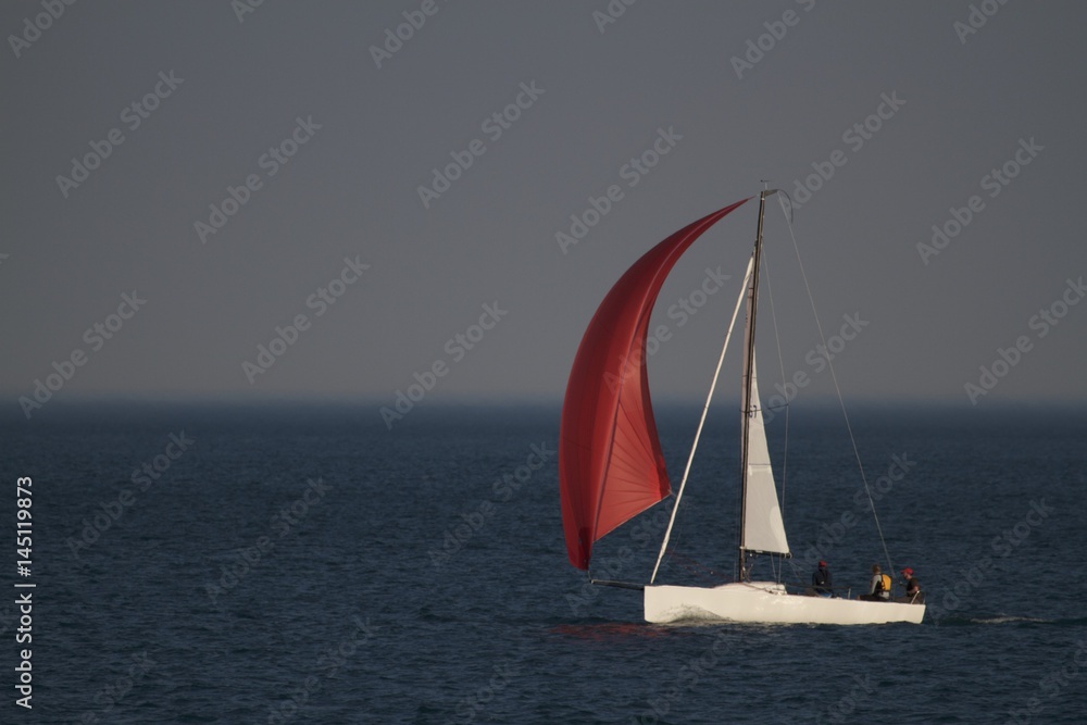 Fototapeta premium Sailing on Lake Michigan
