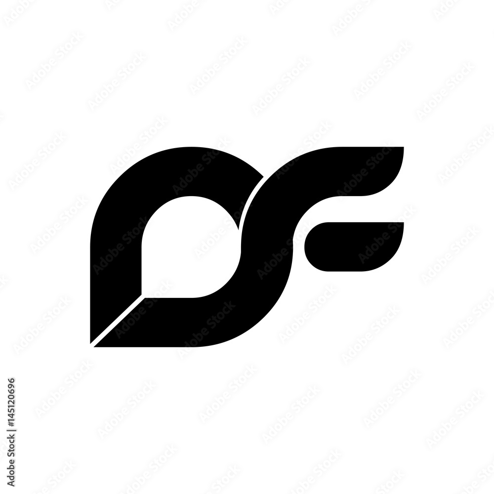 Initial Letter DF NF Rounded Lowercase Logo Initial Letter DF NF Rounded Lowercase Logo
