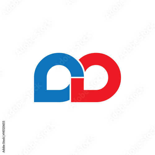 Initial Letter RD ND DD Rounded Lowercase Logo