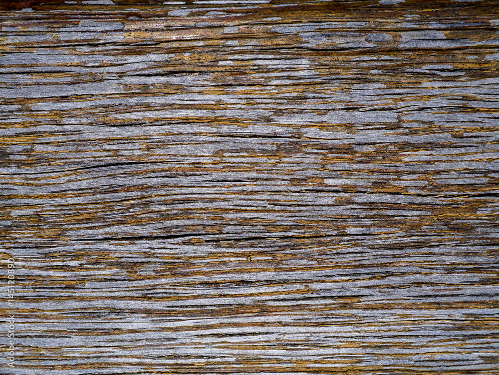 Naklejka premium Peeling paint on old wood.