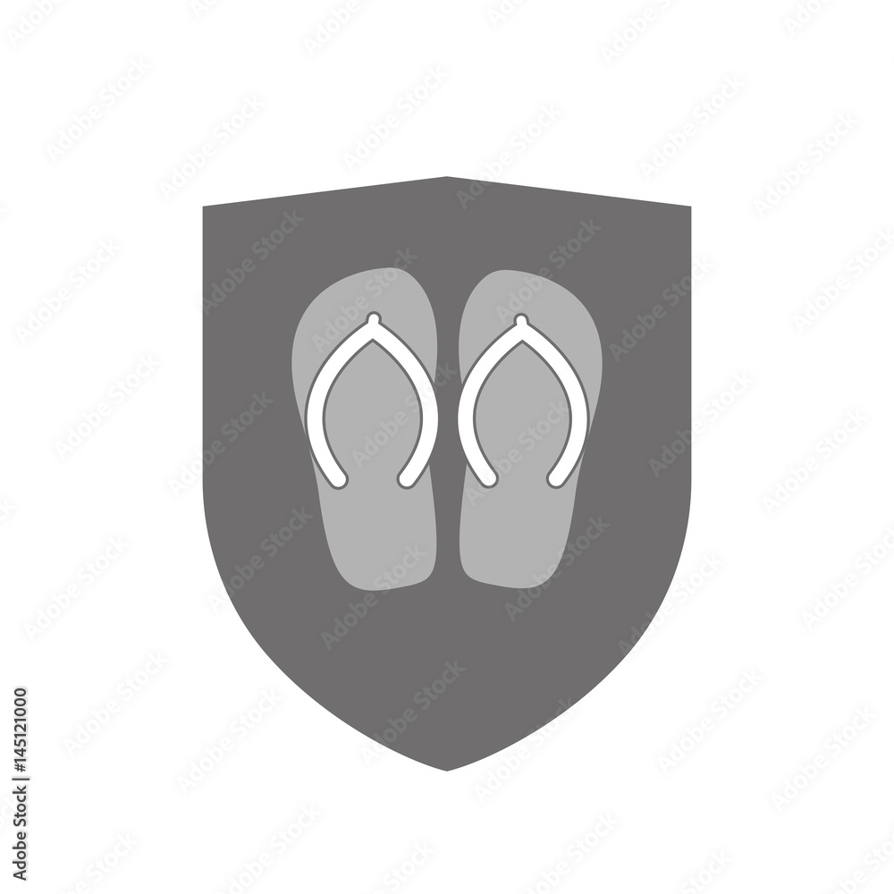 Isolated shield with a pair of flops Isolated shield with a pair of flops