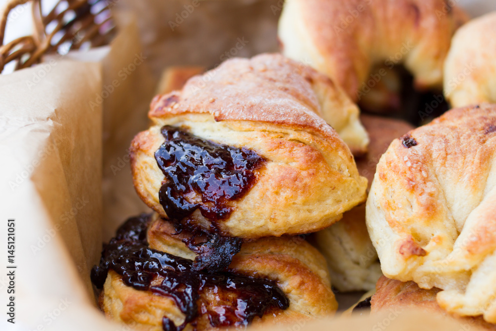 scone with marmalade - hungarian traditional food scone with marmalade - hungarian traditional food