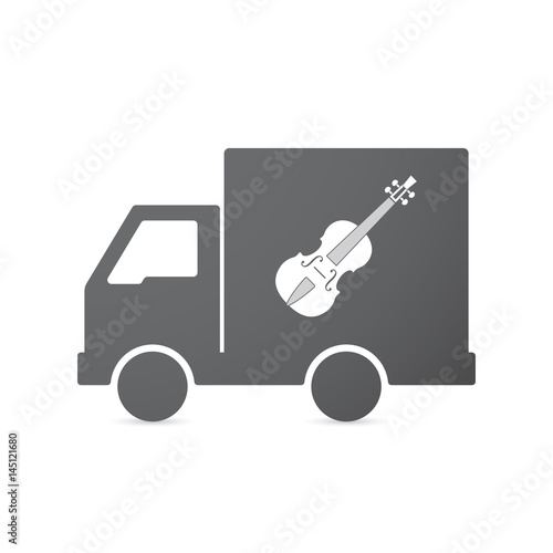 Isolated truck with  a violin