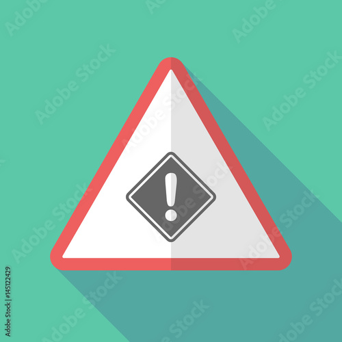 Free Download Long shadow warning sign with   a warning road sign - GFXLoad