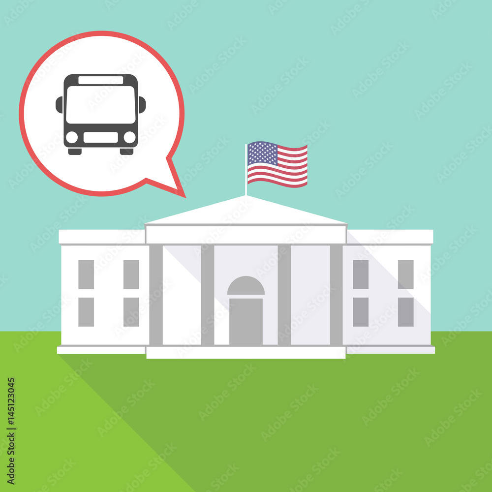 The White House with a bus icon The White House with a bus icon