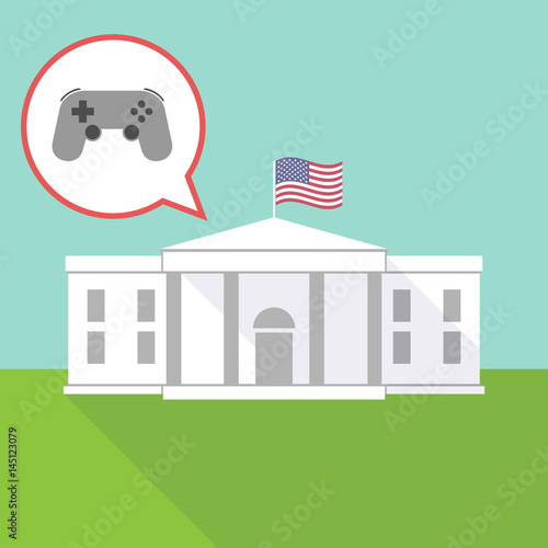 The White House with  a game pad