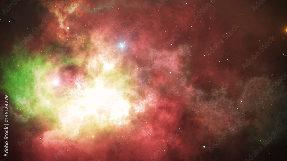 Fototapeta Otwarta przestrzeń, gwiazdy i mgławice w kosmosie