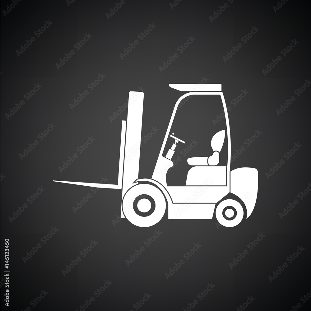 Warehouse forklift icon