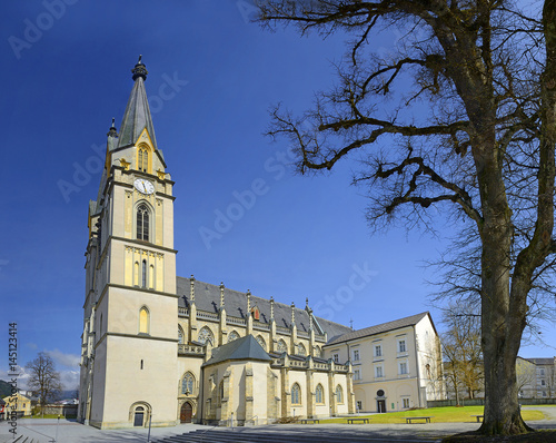 Abbey church of Admont Abbey. Benedictine monastery located on the Enns River in the town of Admont. Dedicated to Saint Blaise, Admont Abbey was founded in 1074 photo