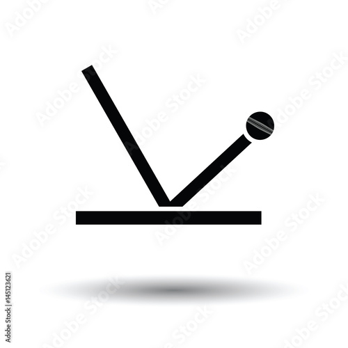 Cricket ball trajectory icon