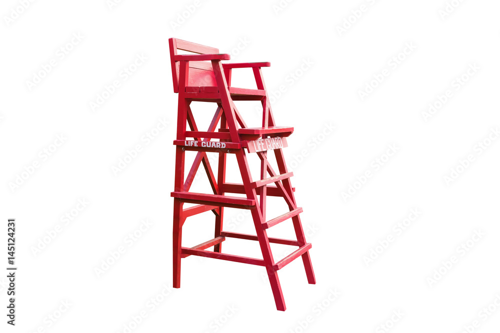 Lifeguard chair,isolated on white background with clipping path.