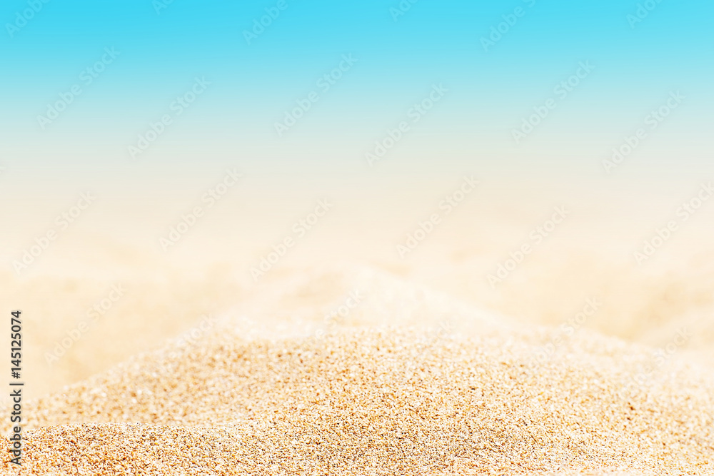 Summer tropical background with sand, sea and sky. Summertime card.. Summer tropical background with sand, sea and sky. Summertime card..