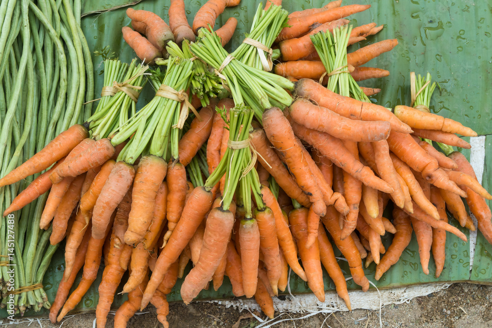 Fresh and sweet carrot in the market Fresh and sweet carrot in the market