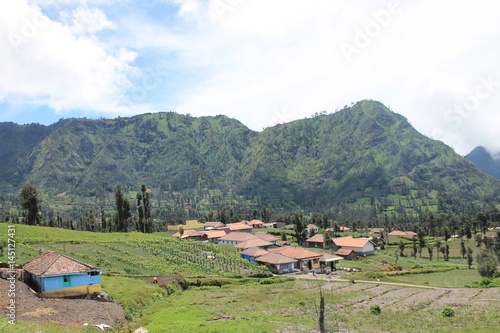 Small village around the volcano