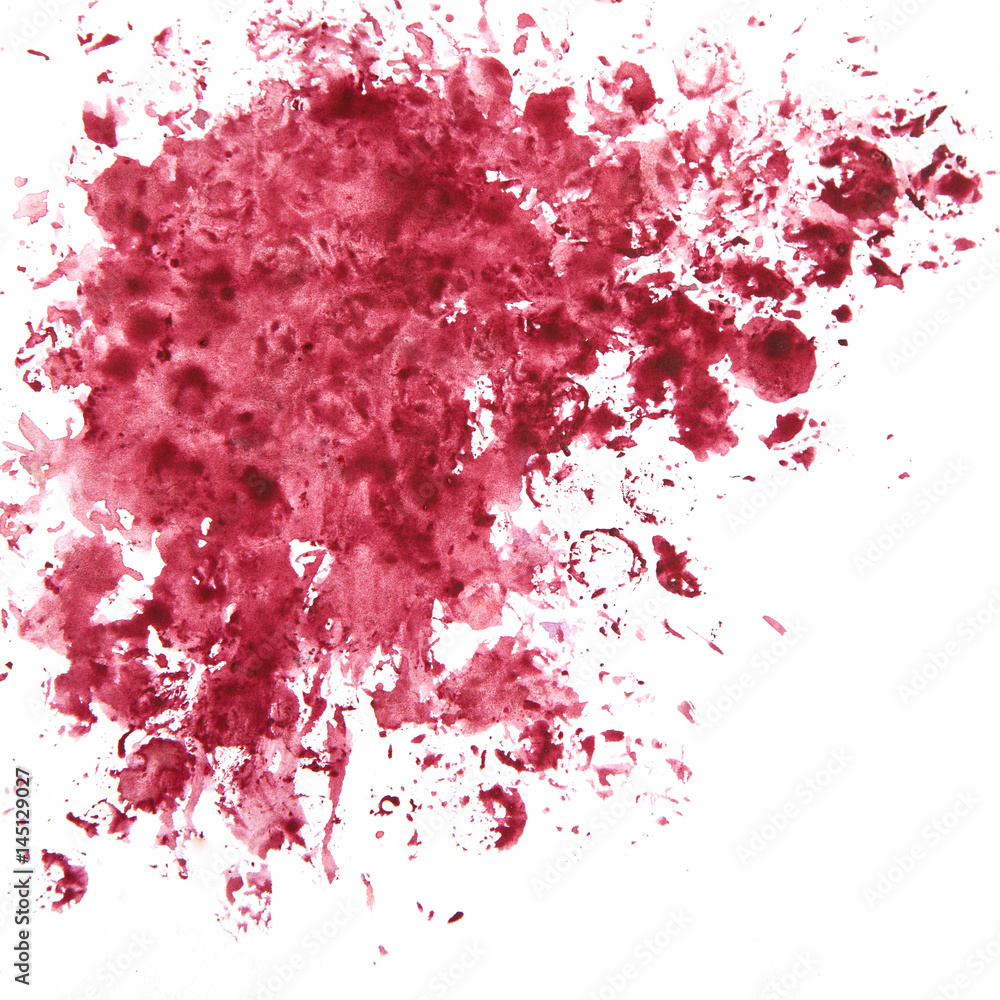 Abstract burgundy color spray watercolor background