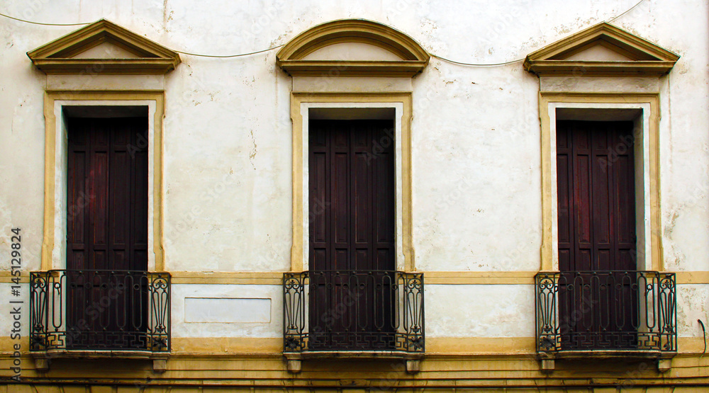 Italian style old windows