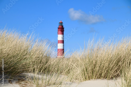 Leuchtturm Gro  d  ne auf Amrum