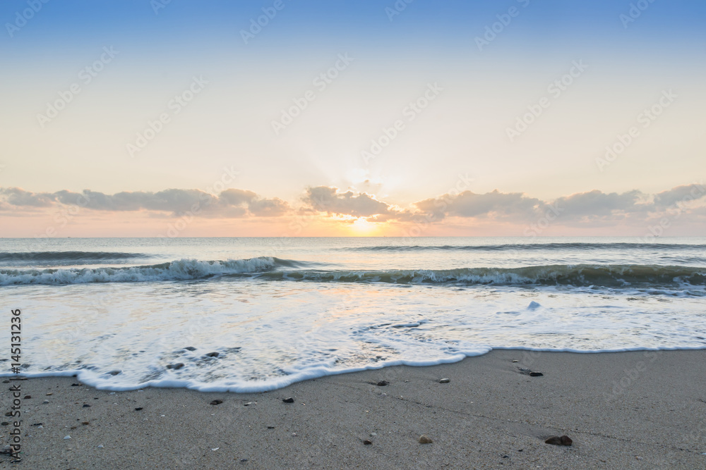Obraz premium Morning at the beach in southern Thailand.