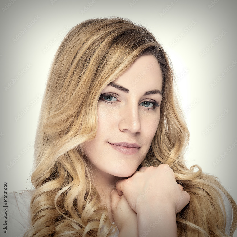 Beautiful woman with blond hair. Beautiful woman with blond hair.