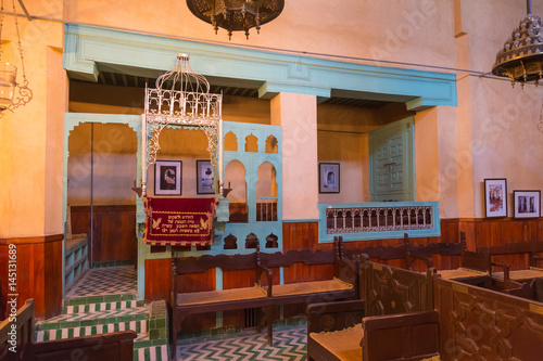 The Jewish Synagogue Ibn Danan in Fes Medina, Morocco photo