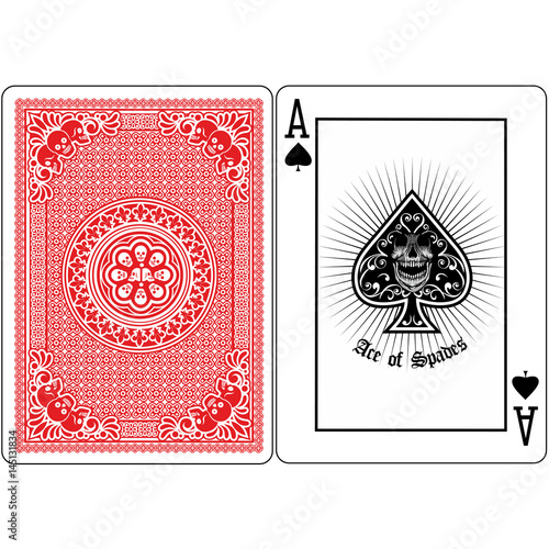 ace of spades with skull