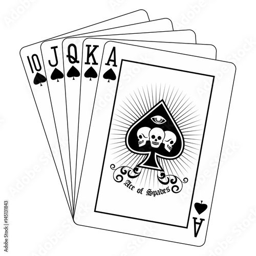 ace of spades with skull photo