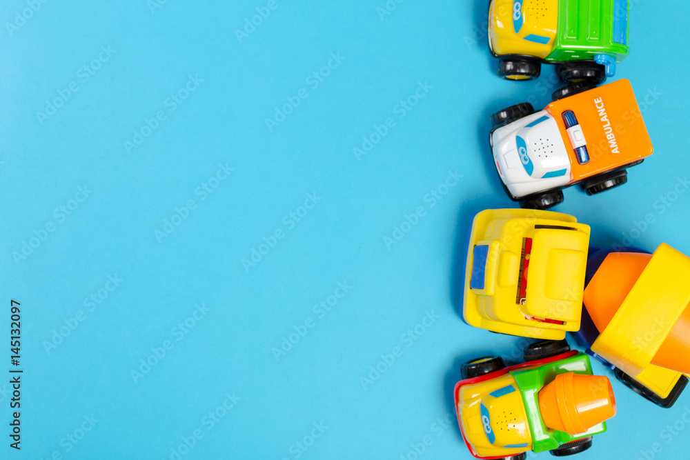 Obraz premium children toys, top view