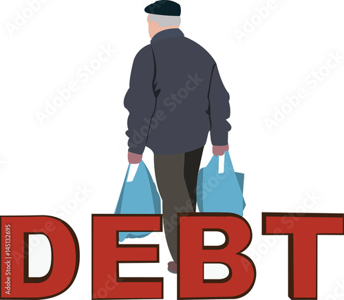 anziano con spesa acquisti