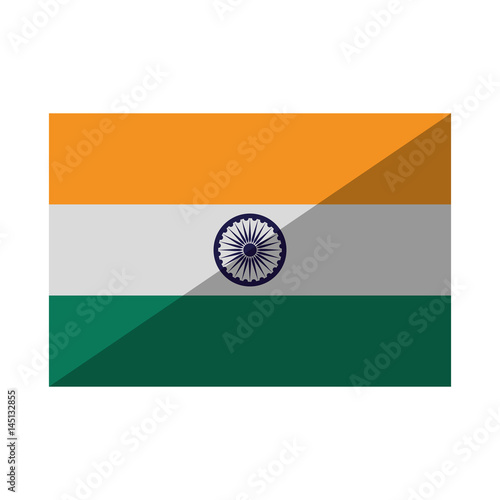 Flag of india isolated icon vector illustration design