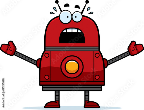 Scared Red Robot