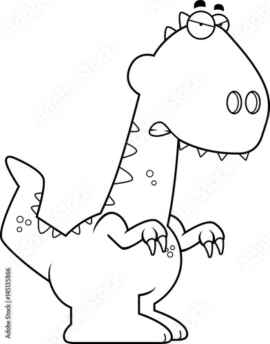 Angry Cartoon Velociraptor