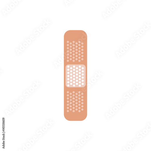 band aid icon over white background. colorful design. vector illustration