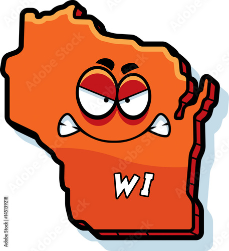 Cartoon Angry Wisconsin