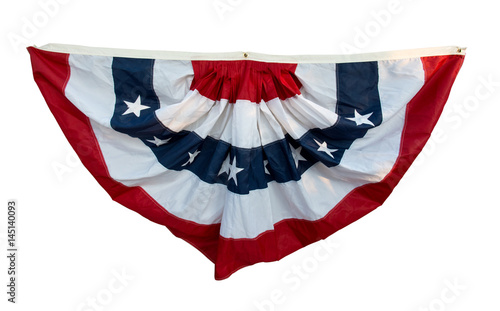 фотографія Patriotic flag banner swag isolated on white