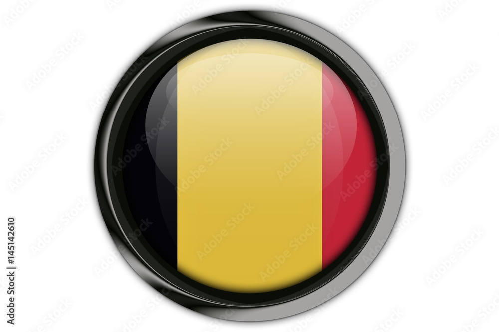 Belgium flag in the button pin Isolated on White Background Belgium flag in the button pin Isolated on White Background