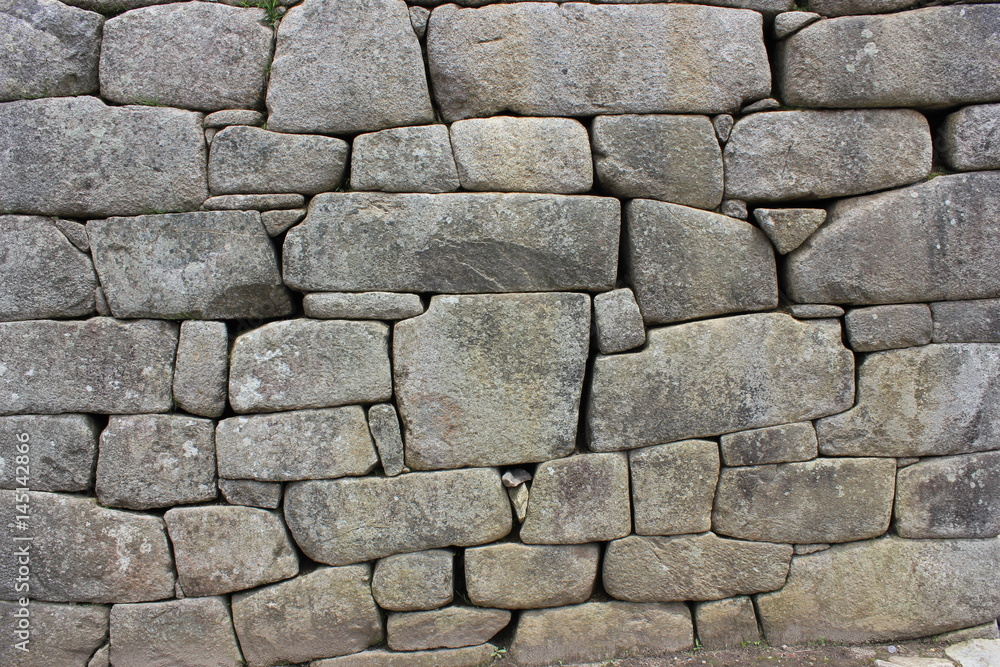 Fototapeta premium Machu Picchu Rock Wall Detail